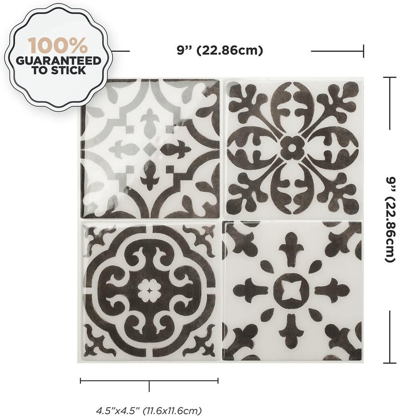 Smart Tiles Peel and Stick Backsplash - 5 Sheets of 9" x 9" - 3D Adhesive Peel and Stick Tile Backsplash for Kitchen, Bathroom, Wall Tile - Image 3